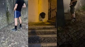 homemade compilation of amateur boys caught peeing in the street
