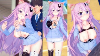 [Hentai Game Koikatsu! ]Have sex with Big tits Vtuber nyatasha nyanners.3DCG Erotic Anime Video.