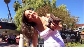 Amara Romani Likes To Cradle The Balls As She Sucks Cock