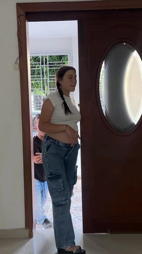I Fuck a Rich Pregnant Real Estate Agent so She'll Let Me Rent Her House, and I End up Sticking My Huge Cock in Her.