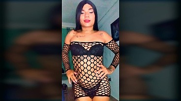 TS Angelique Monroe - Getting fucked by my big dildo