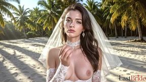 a beauty in a wedding dress gets a friendly cumshot during a trip to the beach.[ai]