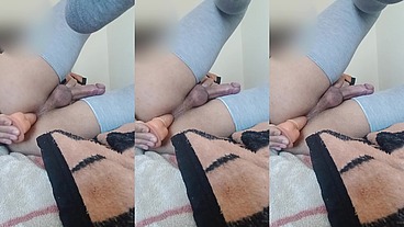 Gozando sem as mão com meia 7/8