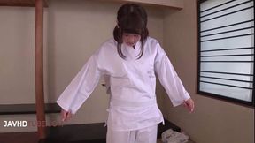 Naughty judo lesson ends with Rino Momoi getting fingered and cum in her hairy pussy