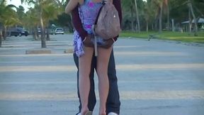 exhibitionist wife 456 - big cock vs little dick! public hand job, joi, and a touch of humiliation for the guy with the little wee wee!
