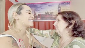 HOT KISSING MY 75 YEAR OLD FRIEND - BY BABI VENTURA VS JUDITI - CLIP 1 IN FULL HD