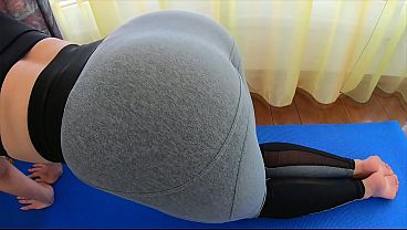 Check out how I do yoga in my form-fitting leggings