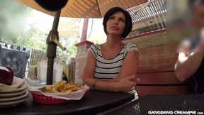 Shay Fox MILF Flashes in public b4 letting the Cocksmen Gangbang Creampie