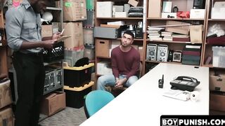 BoyPunish.com - Officer's intense impaling of a perp on his big black dick for a raw,