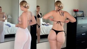 I Present You 'Riley's Racy Bikini Try-On Boudoir Blowout - My Ass&#x1F351; Is Totally Real'