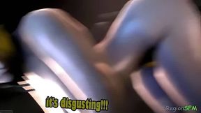 Samus become a fuck toy for a monster