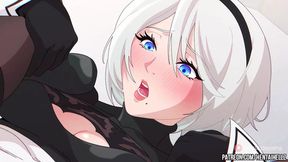 Neir Autonoma Hentai 2B getting DP'd in her 2D animated booty