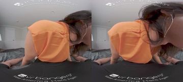 Kendall gets wrecked in VR bareback riding her tight trans cunt raw until creampie explosion