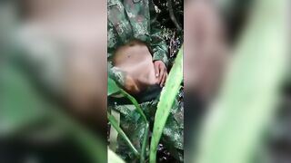 Soldier Hammers Off Outdoors - Amateur Brazilian Military Hj