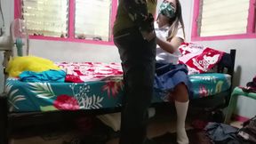SOLDIER FUCK HER VIRGIN STEPSISTER BEFORE GOING ON DUTY