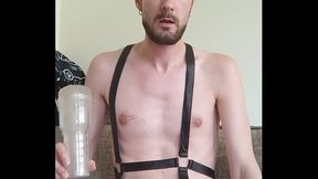 Pumping the penis with a fleshlight