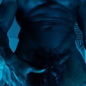 BBC Worship Hallelujah Johnson (Dr. Manhattan Unleashed On Flesh Skin) Tall Dark Chocolate Muscles Tattoos Hairy Johnson