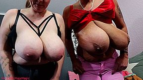 Maja meets Emilia Part 110 - Double Big Boobs in Lovely Bras and Tight Shirts (Clip No 2386 -mp4 version)