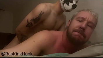 Real home video: cute young twink cums deep in the ass of an emotional Russian guy