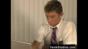 Gay twinks Blair Mason and Kayl O'_Riley are bored exploring anatomy