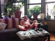 Bear jerks off in flip flops - bonus feature included at the end