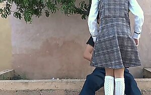 gets horny and fucks in the park with her boyfriend