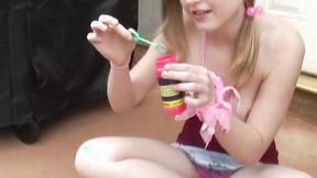 ”Kitty Karsen playing Bubble nude showing tits”