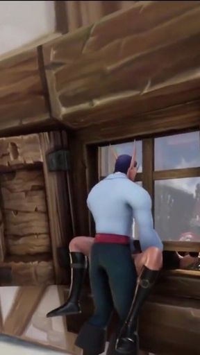 Elf thieve stuck on a window: Warcraft parody