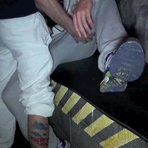 Scally boy fucked by bad boy in backroom