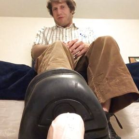 Stomp &amp; Bend Homo&#039;s Cock With Boots CBT PREVIEW