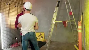 Hard Hat Heat: Rugged Builder Bends Cute Twink Over Steel Beam – Kyle Brant, Alpha Wolfe