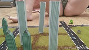 Giantess Fair Trade Flattens The Green City with her feet and big ass - Part 3 - Short Version - 1080 p