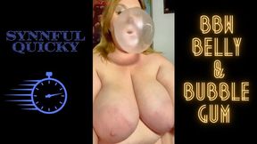 Synnful Quicky: BBW Belly and Bubblegum