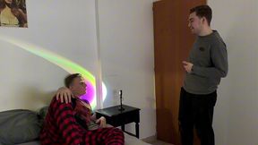 big cock hunk bareback fucks his slutty femboy in fishnets