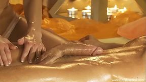 Blonde Masseuse Giving A Great Massage