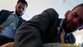 MENATPLAY Suited Latino Hector De Silva Anal Fucks Axel Max