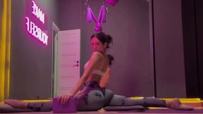 Doing split in tight leggings