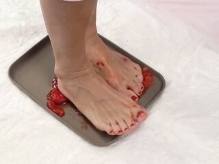 Peeing in strawberries and trampling 'em with my marvelous feet