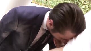 PlayingMen.com - Horny hunk Mike De Marko's intense deepthroating of a rock-hard cock