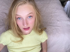 Blonde teen home alone masturbating