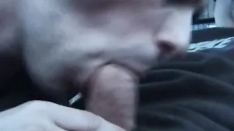Young Swedish Guy Gets a Big-Cock Blowjob in the Car