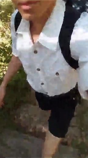 Look! This Boy Walking Barefoot in Nature, on Grass, Outdoors During a Hot Day of Summer, Gay Foot Fetish Video