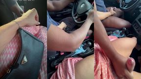 naughty uber car driver jerked me off until i came. we came together!