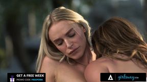 GIRLSWAY - Straight Besties Adria Rae & Emma Hix Turn Scrapbooking Into Passionate Scissoring