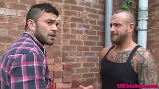 Muscular bottom double ass penetrated in trio