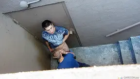Moment Blowjob: Max Carters Secret Stairwell Pleasure – GayPornHub 18+