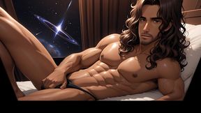 Handsome Indian Man Rubbing Leaking Slit in Slow Lazy Circles