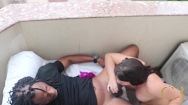 Fucktoy Shorty Lyah Silva On the Balcony almost just Anal!