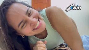 Colombian girlduddy gives fine blowjob, almost catches us. Latin Vanessa - XXX!