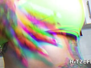 Alexxa Vice is having anal-act of love in the kitchen, after giving a fellatio to her lover